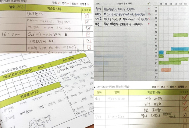 와와 플랜관리에서 활용하는 학습 계획과 공부 기록 자료 예시